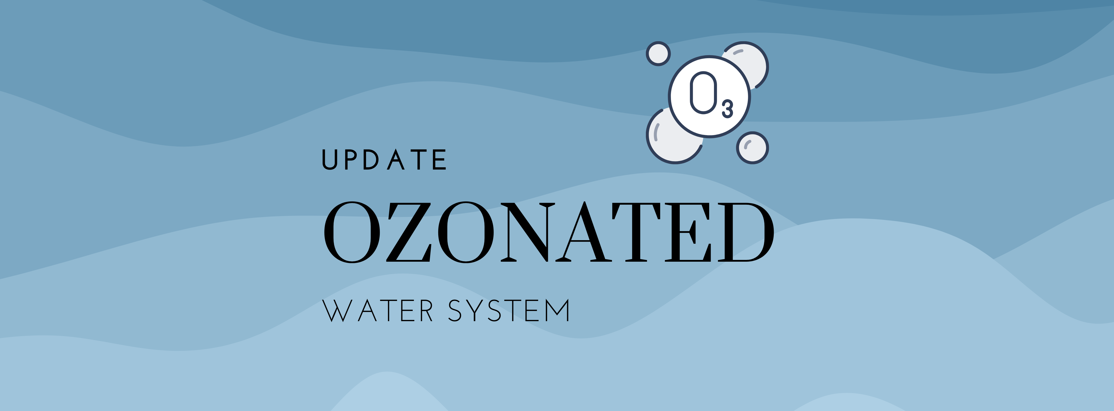 Ozonated water system replacing the use of chemical products for